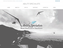 Tablet Screenshot of abilityspecialists.com